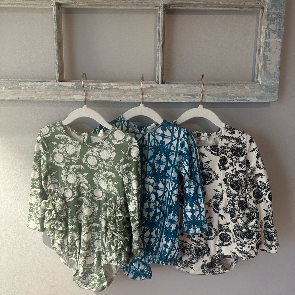 Kate Quinn Bamboo and Cotton Romper bundle Size 18-24m